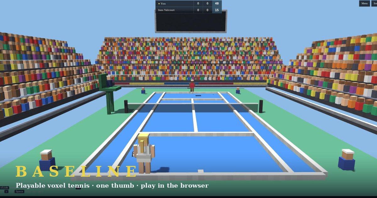 Baseline: a voxel women's tennis game